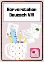 Vorschau - Arbeitsblätter - Hörverstehen Deutsch / Hörtext / Zuhören / Prüfungsvorbereitung - Deckblatt