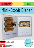 Vorschau - Merkblätter - Mini-Book: Sachwissen Biene (Lebenszyklus) - Deckblatt