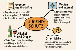 Vorschau - Arbeitsblätter - Lernposter + AB mit Fragen zum Thema "Jugendschutz" + Lösungsblatt + Mindmap + Infografik - Seite 3