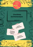 Vorschau - Arbeitsblätter - 📑 Checkliste: Sachtextanalyse – Selbstkontrolle 📝🧠 - Deckblatt