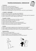 Vorschau - Arbeitsblätter - 📑 Checkliste: Sachtextanalyse – Selbstkontrolle 📝🧠 - Seite 1