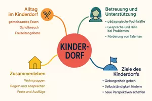 Vorschau - Arbeitsblätter - Lernposter + Arbeitsblätter zum Thema "Kinderdorf" + Lösung & MP3 + Mindmap + Infografik - Seite 3