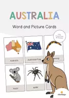 Vorschau - Poster - Australia / Australien: 40+ Bildkarten auf Englisch (Flashcards & Tafelmaterial) - Deckblatt