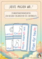 Vorschau - Lehrpläne/Lehrermaterial - „Heute machen wir...“-Karten für die 1. Klasse (blau) - Deckblatt