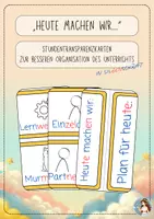 Vorschau - Lehrpläne/Lehrermaterial - „Heute machen wir...“-Karten für die 1. Klasse (orange) - Deckblatt