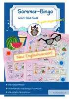 Vorschau - Spiele - Sommer-Bingo: Cooles Wortschatztraining (D/E) - Deckblatt