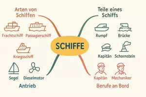 Vorschau - Arbeitsblätter - Lernposter + Arbeitsblatt "Schiffe" + Onlineübung & MP3 + Mindmap + Infografik - Seite 3