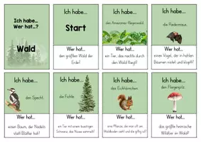 Vorschau - Spiele - Wald - Ich habe… Wer hat…? Lesespiel - Seite 1