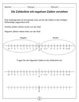 Vorschau - Arbeitsblätter - Negative Zahlen - komplette Einführung - Mathematik (5. - 6. Klasse) - Seite 2