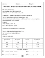 Vorschau - Arbeitsblätter - Prozentrechnung - komplette Einführung - Mathematik (5. - 6. Klasse) - Seite 2