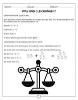 Vorschau - Arbeitsblätter - Einfache Gleichungen - komplette Einführung - Mathematik (5. - 6. Klasse) - Seite 1