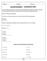Vorschau - Arbeitsblätter - Einfache Gleichungen - komplette Einführung - Mathematik (5. - 6. Klasse) - Seite 2