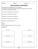 Vorschau - Arbeitsblätter - Einfache Gleichungen - komplette Einführung - Mathematik (5. - 6. Klasse) - Seite 3