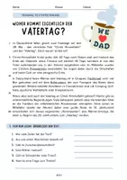 Vorschau - Arbeitsblätter - Textarbeit: Woher kommt eigentlich der Vatertag? - Seite 1