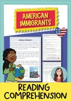 Vorschau - Arbeitsblätter - American immigrants: reading comprehension and grammar (Englisch) - Deckblatt