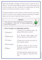 Vorschau - Arbeitsblätter - American immigrants: reading comprehension and grammar (Englisch) - Seite 2