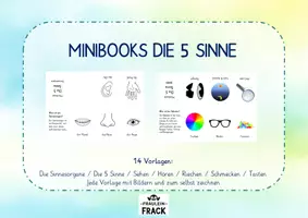 Vorschau - Arbeitsblätter - Minibooks 5 Sinne - 14 Vorlagen - Deckblatt