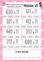 Aperçu - Apprentissages en autonomie - Jeu pour multiplier par 11 - Page 3