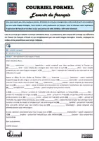 Aperçu - Feuilles d'exercices - COURRIEL FORMEL – L’AVENIR DU FRANÇAIS (Conjugaison) - Page 1