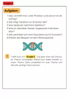 Vorschau - Stationenlernen - Evolution Gruppenarbeit: natürliche Selektion, Fossilien, Mensch Evolution, Evolutionstheorien - Seite 2
