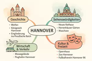 Vorschau - Arbeitsblätter - Lernposter + Arbeitsblätter zum Thema "Hannover" (Lückentext, Hörverstehen) + Lösung & MP3 + Mindmap + Infografik - Seite 3