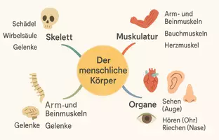 Vorschau - Arbeitsblätter - Lernposter + Arbeitsblätter zum Thema "Der menschliche Körper" + Lösung & MP3 + Mindmap + Infografiken - Seite 3