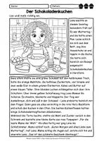 Vorschau - Arbeitsblätter - Lesen Hören und Malen Muttertag Der Schokoladenkuchen - Seite 2