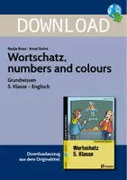 Vorschau - Arbeitsblätter - Wortschatz, numbers and colours - Deckblatt