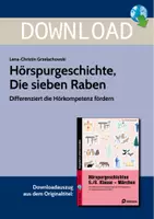 Vorschau - Fördermaterial/Inklusion - Hörspurgeschichte, Die sieben Raben - Deckblatt
