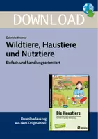Vorschau - Arbeitsblätter - Wildtiere, Haustiere und Nutztiere - Deckblatt