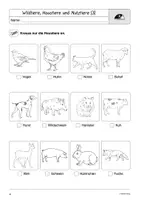 Vorschau - Arbeitsblätter - Wildtiere, Haustiere und Nutztiere - Seite 3