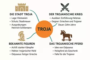 Vorschau - Arbeitsblätter - Lernposter + Arbeitsblätter zum Thema "Troja" + Lösung & MP3 + Mindmap + Infografik - Seite 3