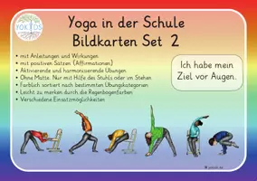 Vorschau - Bildkarten - Materialpaket | Yoga in der Schule Bildkarten SET 1+2 | 40 Übungen - Seite 2