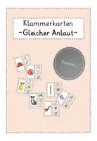 Vorschau - Bildkarten - Klammerkarten: Gleicher Anlaut - Deckblatt