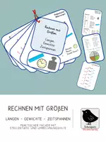 Vorschau - Fördermaterial/Inklusion - Fächer zum Rechnen mit Größen: Längen, Gewichte und Zeitspannen - Deckblatt