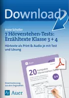 Vorschau - Test - 7 Hörverstehen-Tests: Erzähltexte Klasse 3 + 4 - Deckblatt