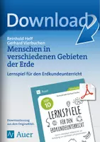 Vorschau - Arbeitsblätter - Menschen in verschiedenen Gebieten der Erde - Deckblatt