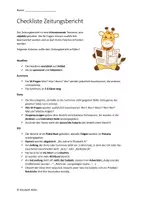 Vorschau - Merkblätter - Checkliste Zeitungsbericht - Seite 1