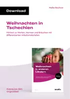 Vorschau - Arbeitsblätter - Weihnachten Tschechien - Deckblatt