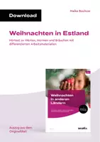 Vorschau - Arbeitsblätter - Weihnachten in Estland - Deckblatt