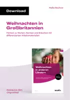 Vorschau - Arbeitsblätter - Weihnachten in Großbritannien - Deckblatt