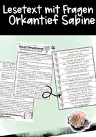 Vorschau - Unterrichtsreihen - Lesetext mit Fragen Orkantief Sabine (Lesekonferenz) - Deckblatt