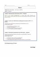 Vorschau - Arbeitsblätter - Klausur - Deutsch Oberstufe – Interpretation: Rainer Maria Rilke – „Die Flucht“ | Klausur mit Erwartungshorizont - Deckblatt