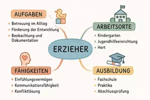 Vorschau - Arbeitsblätter - Lernposter + Arbeitsblätter zum Thema "Erzieher" + Lösung & MP3 + Mindmap + Infografik - Seite 3