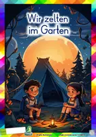 Vorschau - Unterrichtsreihen - Sommer Abschreibübung "Zelten im Garten" in Vereinfachter Ausgangsschrift (in 2 Schwierigkeitsstufen) - Seite 1