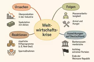 Vorschau - Arbeitsblätter - Lernposter + Arbeitsblätter zum Thema "Weltwirtschaftskrise" + Lösung & MP3 + Mindmap + Infografik - Seite 3