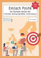 Vorschau - Stundenentwürfe - Einfach Politik - Die Parteien wirken mit 2025 - Deckblatt