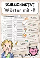 Vorschau - Arbeitsblätter - Wörter mit ß | Schleichdiktat / Laufdiktat - Deckblatt