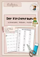 Vorschau - Arbeitsblätter - Kirchenraum entdecken: schneiden, kleben und anmalen - Deckblatt
