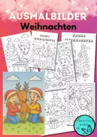 Vorschau - Mal- und Bastelvorlagen - Ausmalbilder: Weihnachten - Deckblatt
